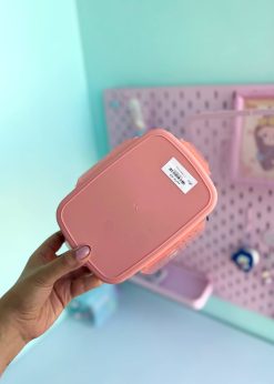 ظرف غذای فلزی لبوبو صورتی