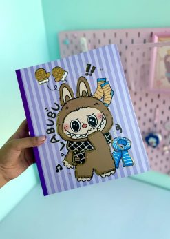 دفتر کلاسوری راه راه لبوبو بنفش