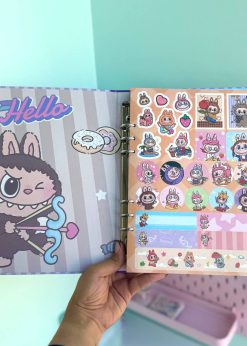 دفتر کلاسوری راه راه لبوبو بنفش