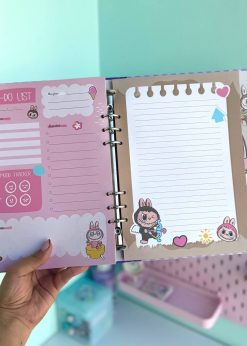 دفتر کلاسوری راه راه لبوبو بنفش