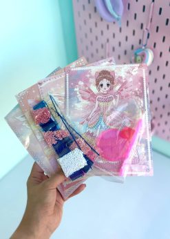 نقاشی الماسی استیکری انیمه ای پاستلی