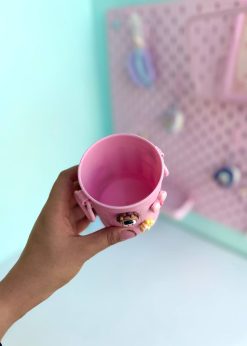 جاقلمی سطلی پاپیون دار صورتی