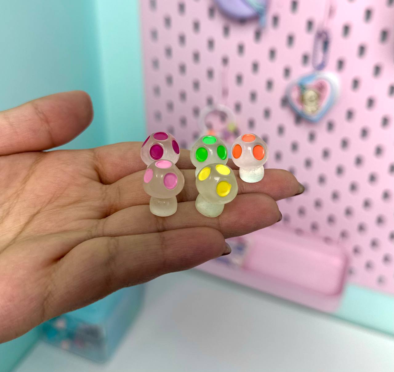 دکوری شبتاب قارچ رنگی رنگی