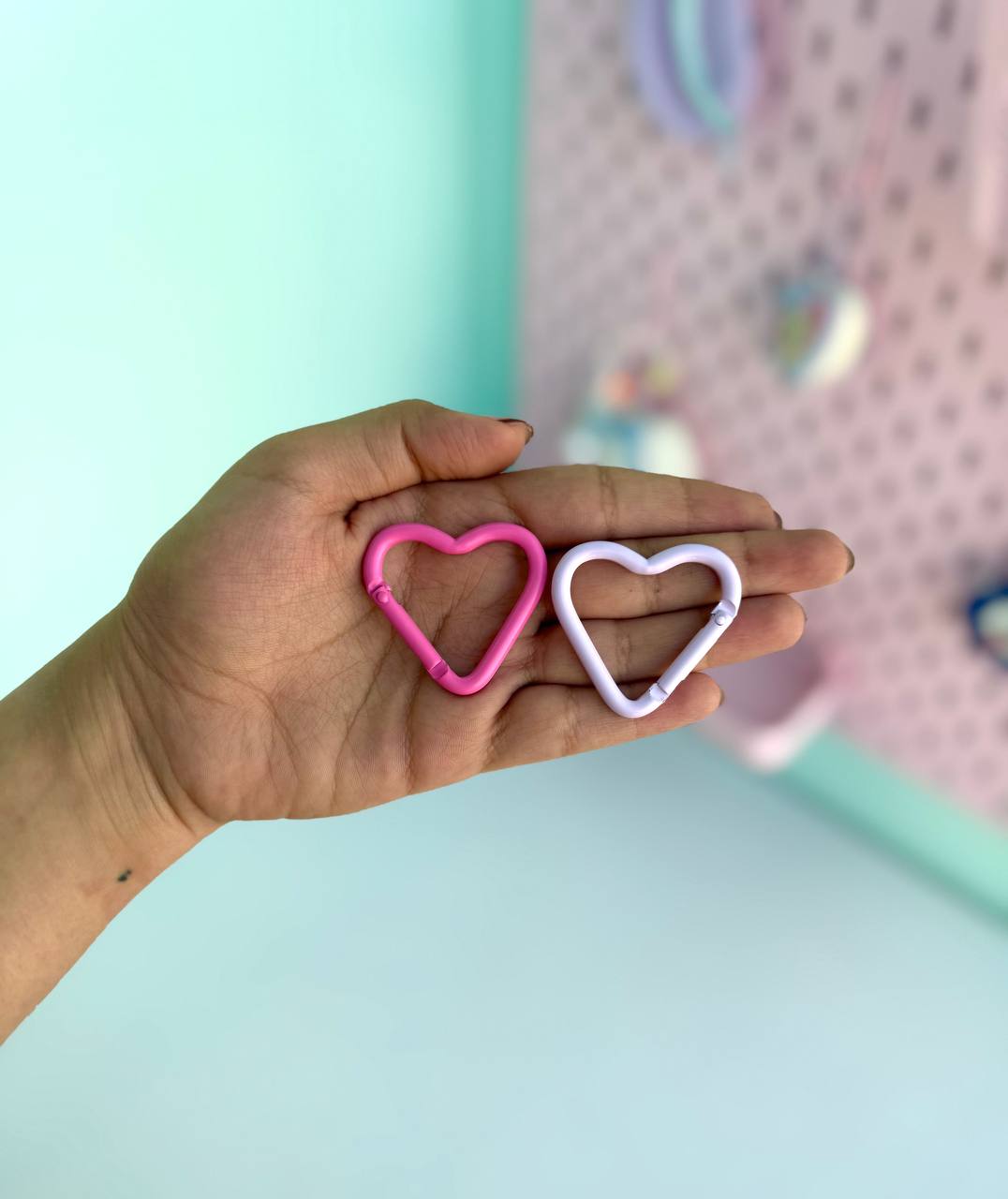 قفل فانتزی فلزی قلبی پاستلی