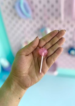 آویز آبنبات چوبی کیوت صورتی