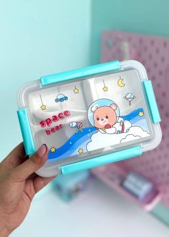 ظرف غذای در شفاف تدی آبی