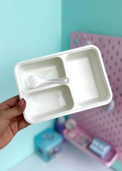 ظرف غذای در شفاف تدی آبی