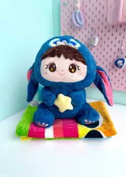 پتو بالشتی کیوت گرل رنگین کمانی