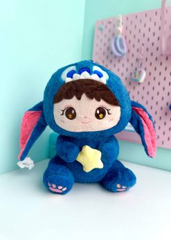 پتو بالشتی کیوت گرل رنگین کمانی