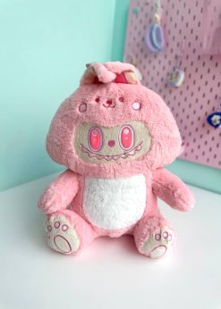 پتو بالشتی لبوبو خرگوشی صورتی