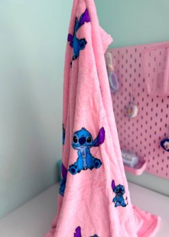 پتو بالشتی طرحدار استیچ نشسته صورتی