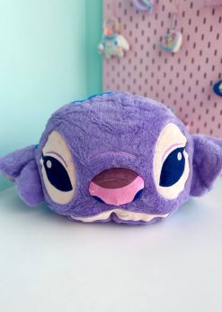 پتو بالشتی استیچ گرد کیوت آبی