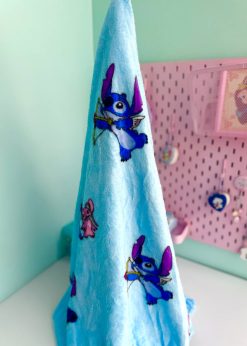 پتو بالشتی استیچ گرد کیوت آبی