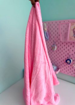 پتو بالشتی استیچ کلاه دار نشسته صورتی