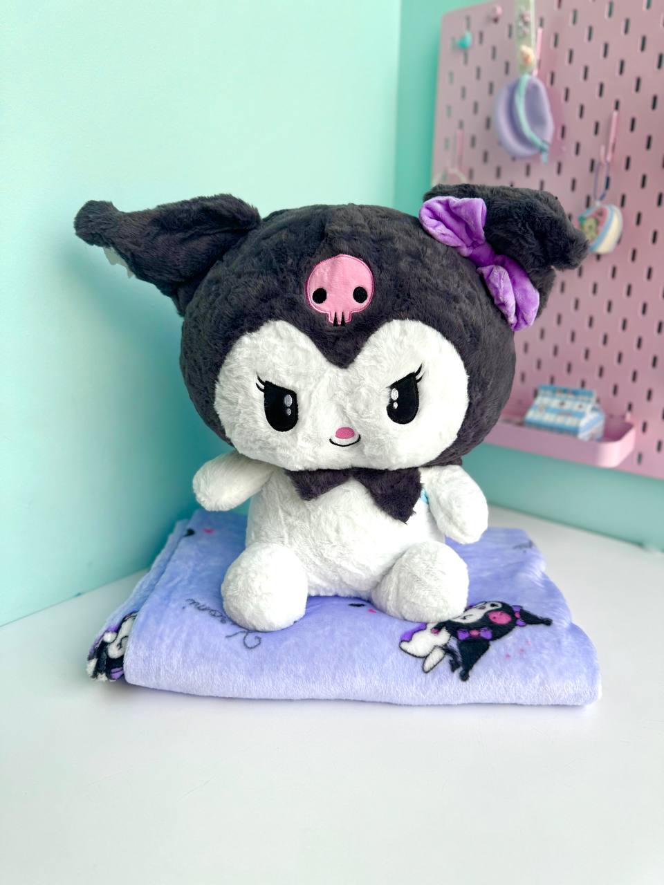 پتو بالشتی طرحدار کرومی نشسته یاسی