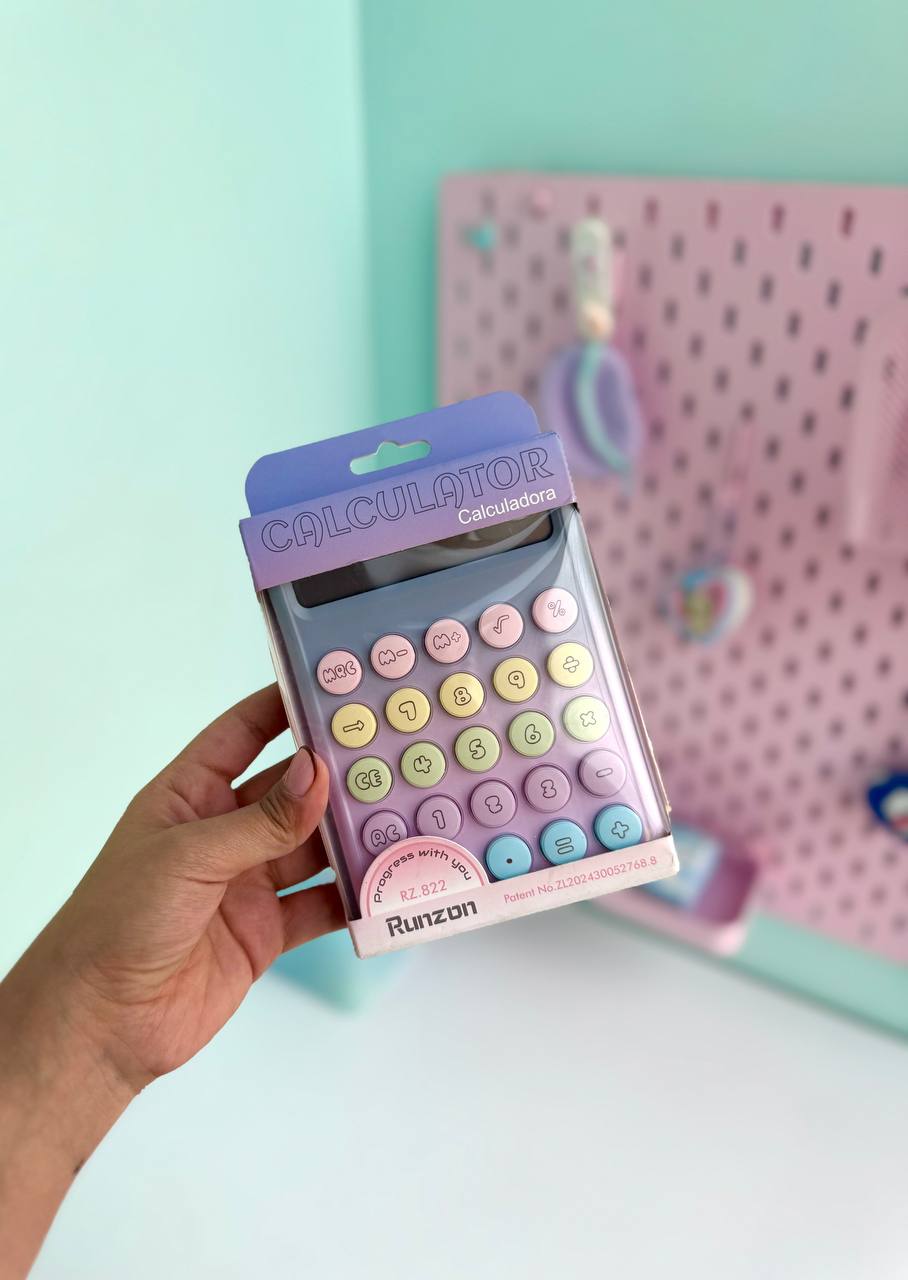 ماشین حساب دکمه رنگی یاسی