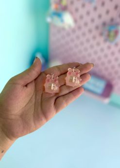 دکوری شبتاب آویز دار خوک شفاف پاستلی