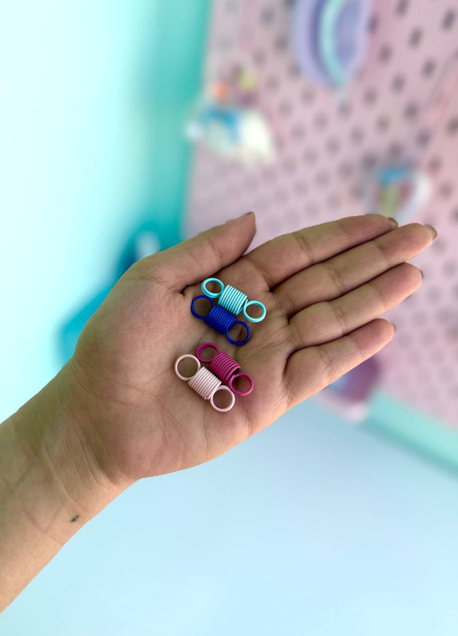 قفل فانتزی دایره ای رنگی رنگی