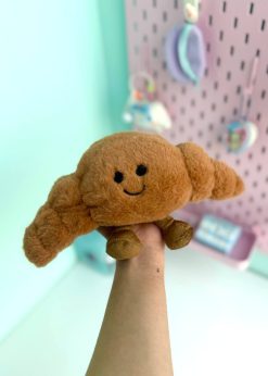 عروسک پولیشی کروسان کیوت قهوه ای