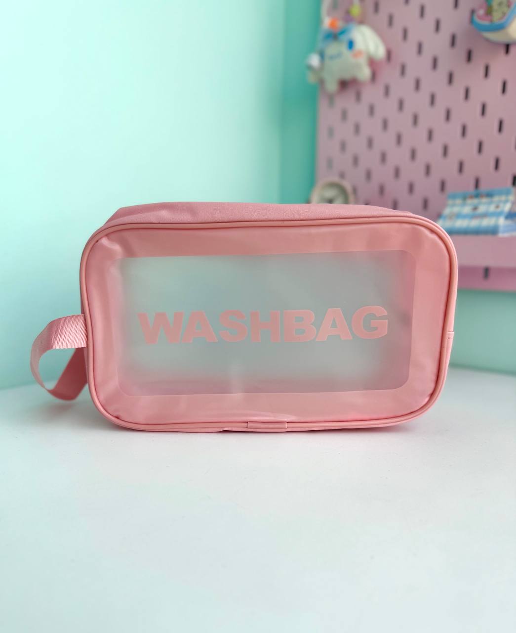 کیف لوازم آرایش مستطیلی صورتی