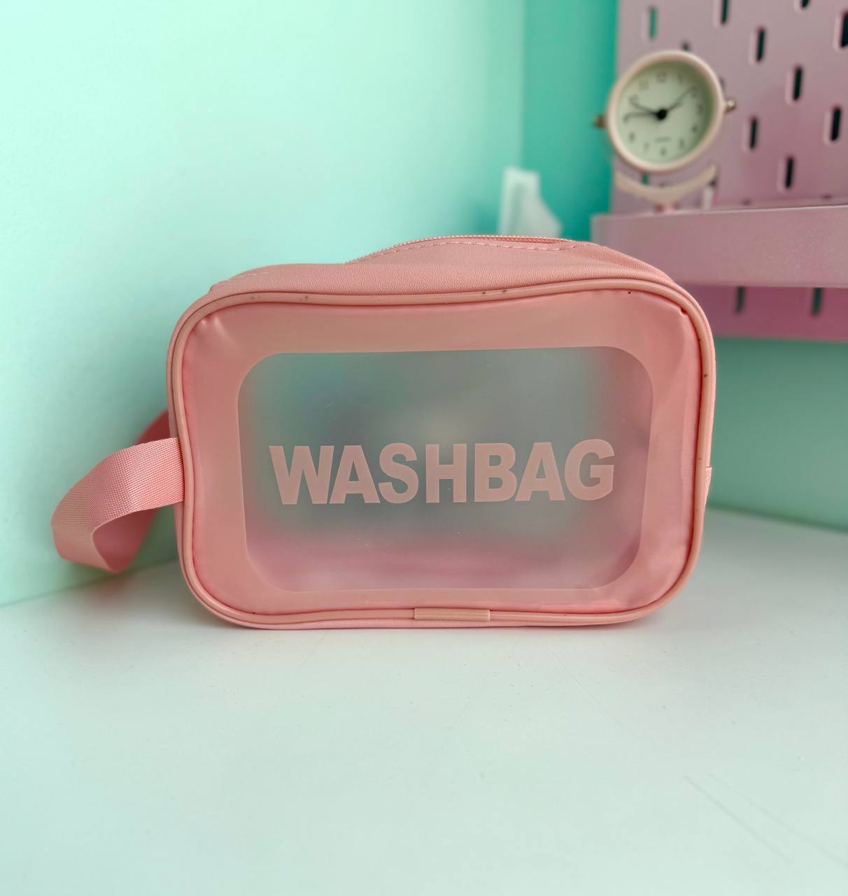 کیف لوازم آرایش مستطیلی صورتی