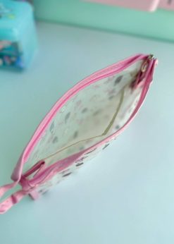 کیف لوازم آرایش پاپیونی صورتی