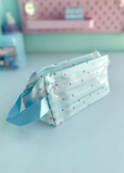 کیف لوازم آرایش توپ توپی پاستلی