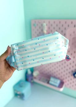 کیف لوازم آرایش توپ توپی پاستلی