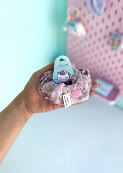 کش موی دو عددی چهارخونه صورتی