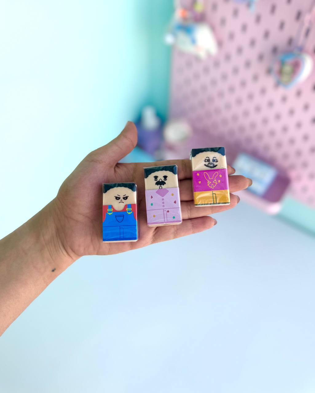 پاک کن مستطیلی کیوت رنگی رنگی