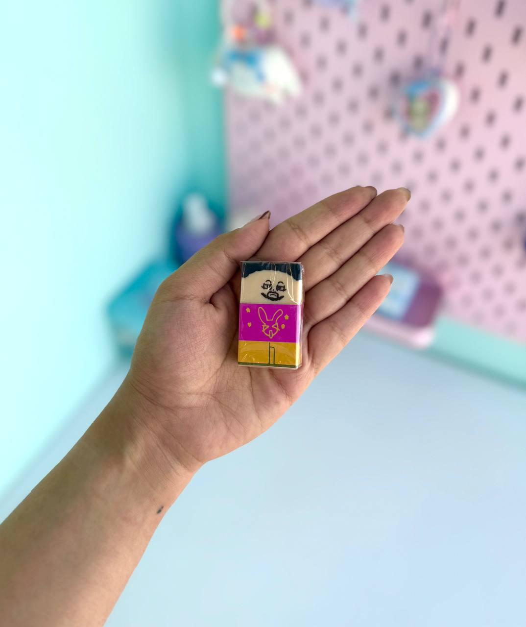 پاک کن مستطیلی کیوت رنگی رنگی