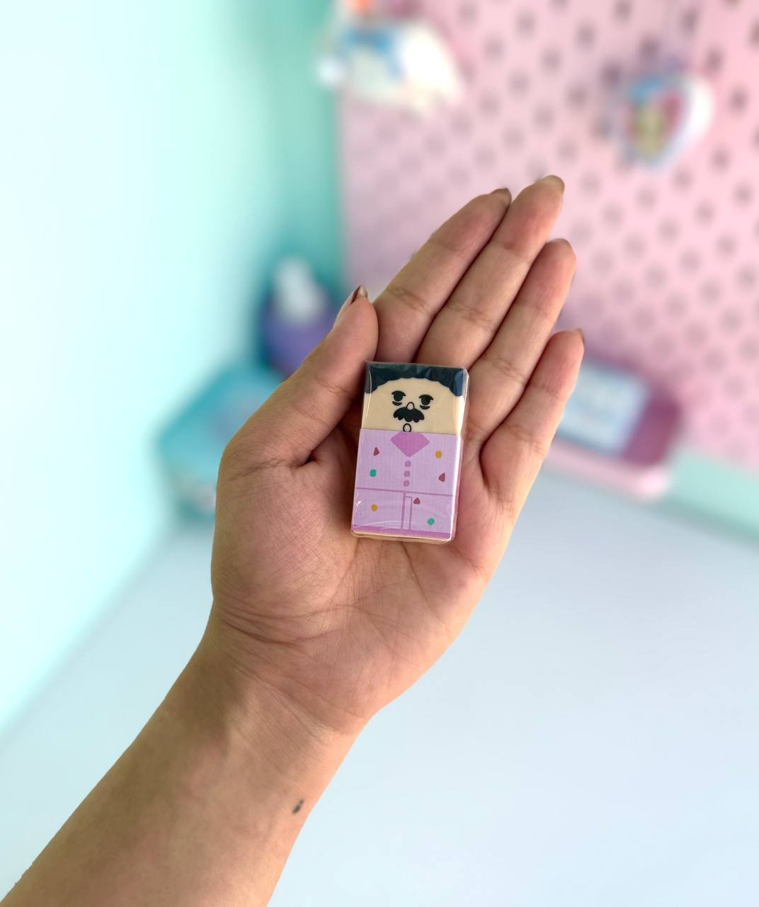 پاک کن مستطیلی کیوت رنگی رنگی