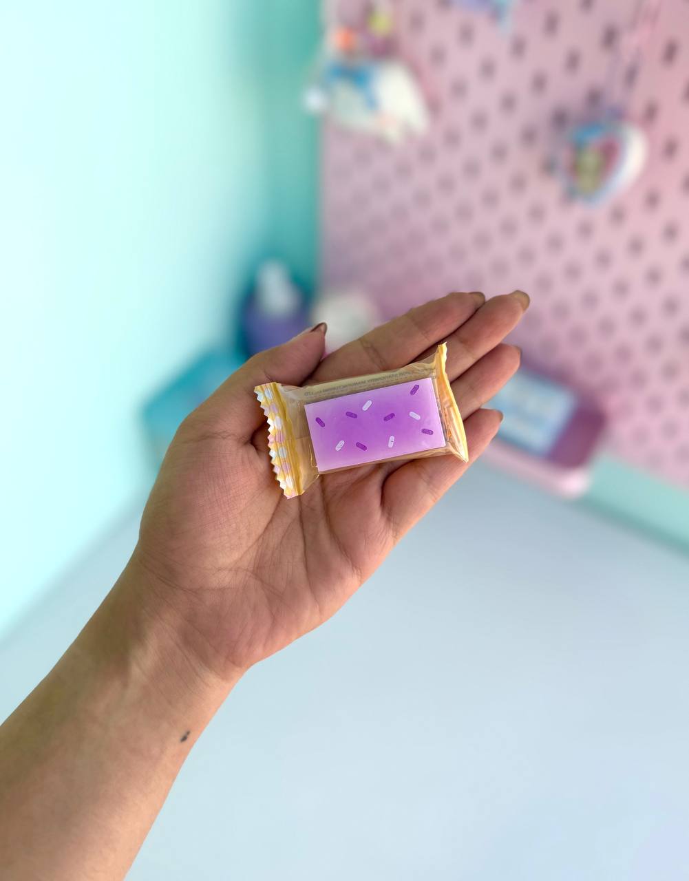 پاک کن مستطیلی چیز کیک رنگی