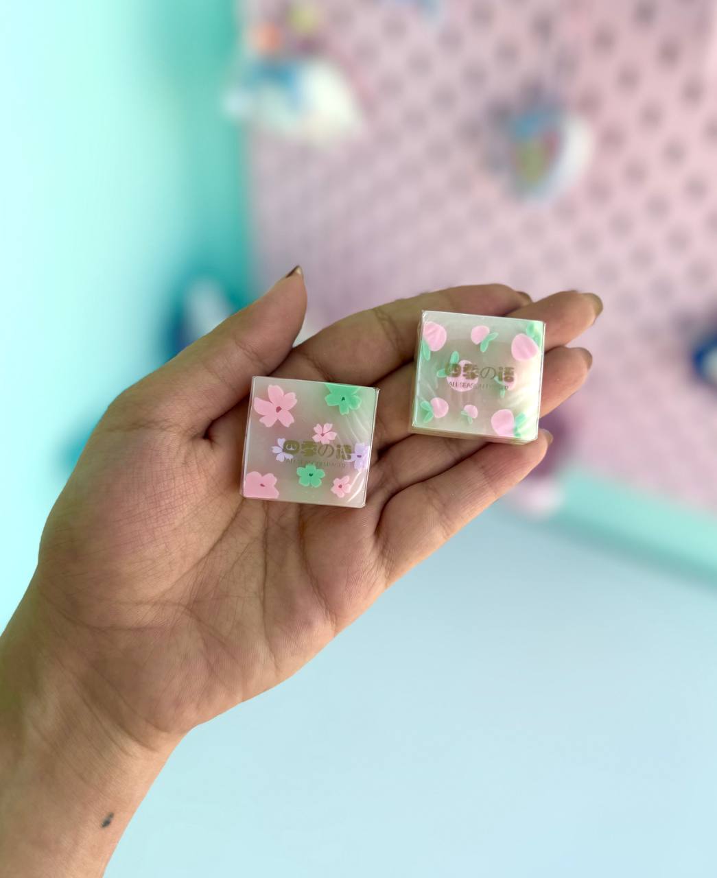 پاک کن شکوفه ای صورتی