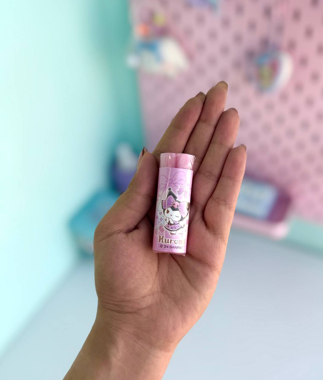 پاک کن استوانه ای کرومی صورتی