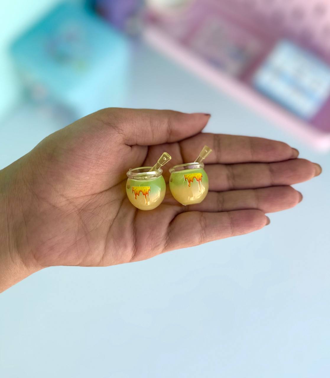 دکوری ظرف عسل کیوت رنگی رنگی