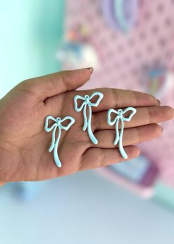 آویز پاپیون آبی پاستلی