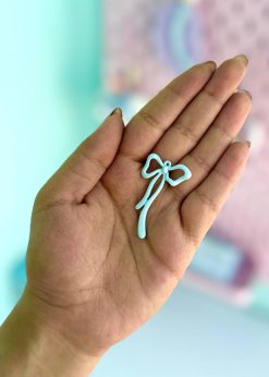 آویز پاپیون آبی پاستلی