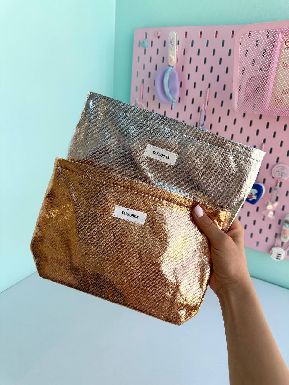 کیف لوازم آرایش مستطیلی شاینی