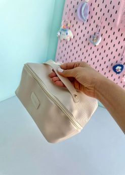 کیف لوازم آرایش دسته دار پاستلی