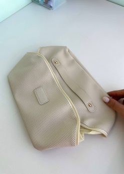 کیف لوازم آرایش دسته دار پاستلی