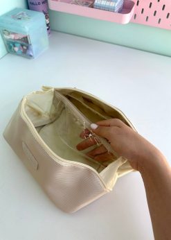 کیف لوازم آرایش دسته دار پاستلی