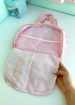 کیف لوازم آرایش دسته دار پاستلی