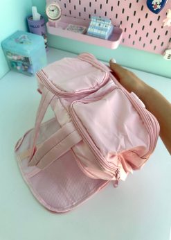 کیف لوازم آرایش دسته دار پاستلی