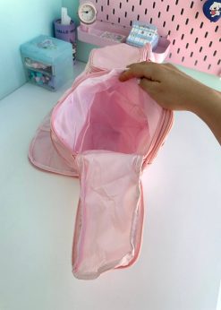 کیف لوازم آرایش دسته دار پاستلی