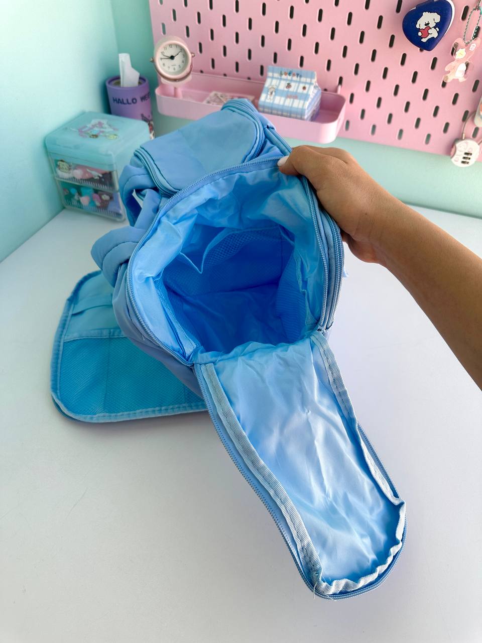 کیف لوازم آرایش دسته دار پاستلی