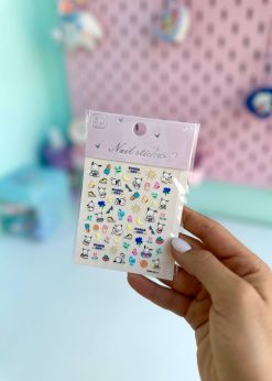 ناخن مصنوعی سانریو و استیچ رنگی رنگی