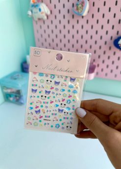 ناخن مصنوعی سانریو و استیچ رنگی رنگی