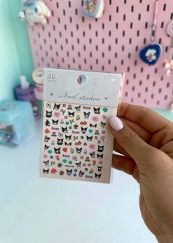 ناخن مصنوعی سانریو و استیچ رنگی رنگی