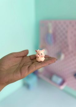 دکوری خوک تپلی نشسته صورتی